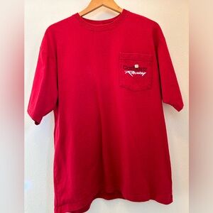 Vintage Rare Red Carhartt Racing T-Shirt Medium 100% cotton